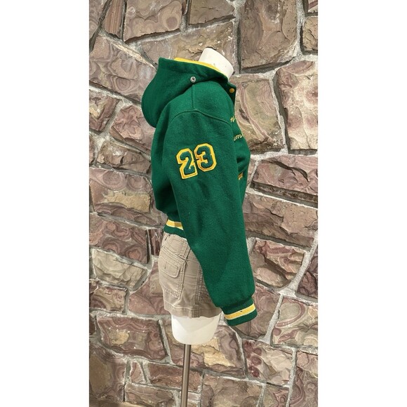 Vintage Authentic SHS South High Letterman Jacket Small Green Gold EUC Women’s - Picture 5 of 16